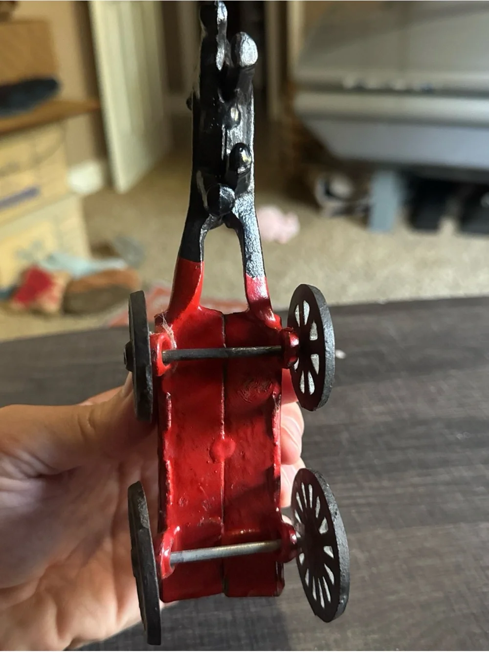 Vintage Cast Iron Express Wagon/Cart With Goat Pulling